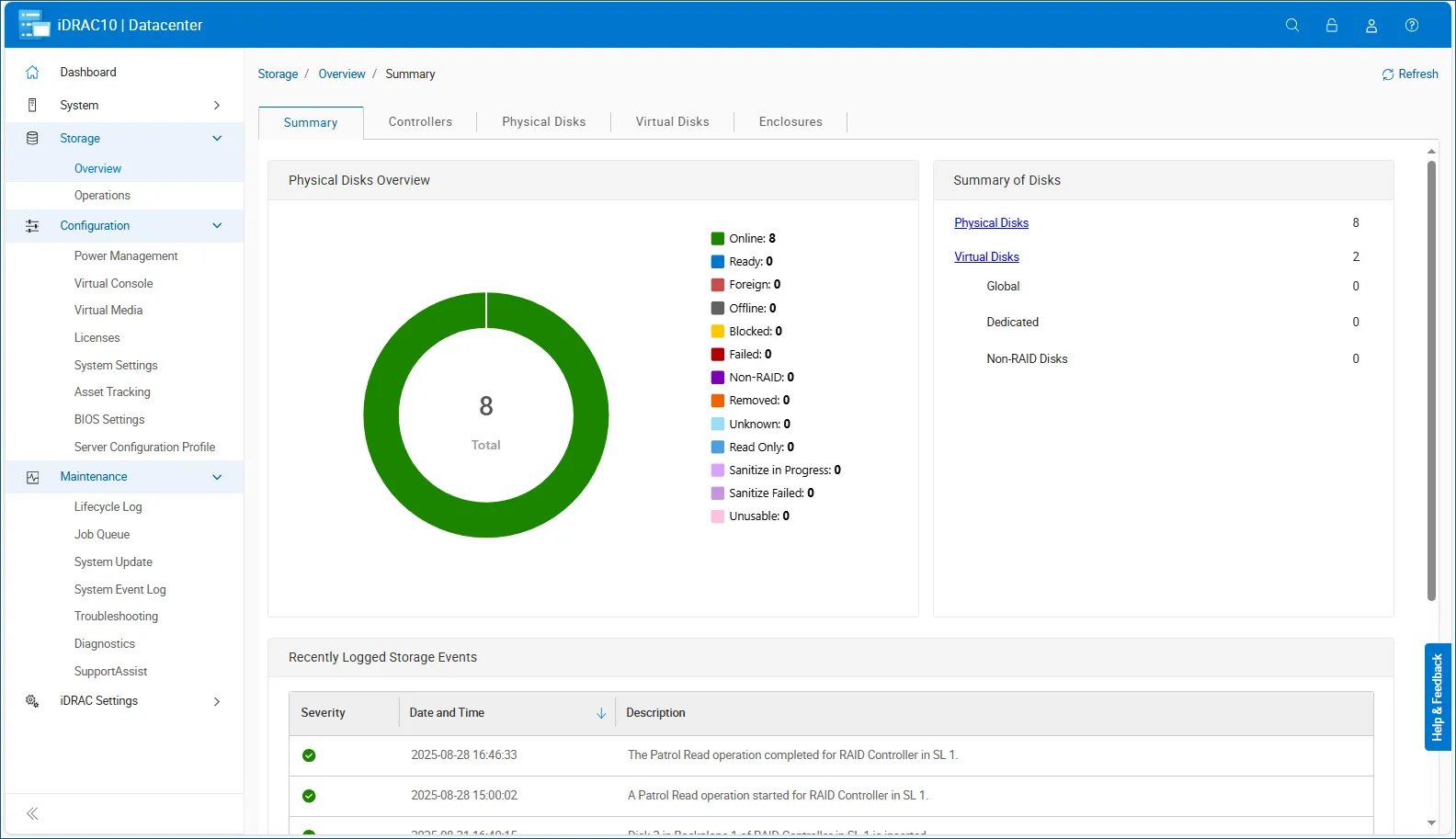 iDRAC10 Storage Overview