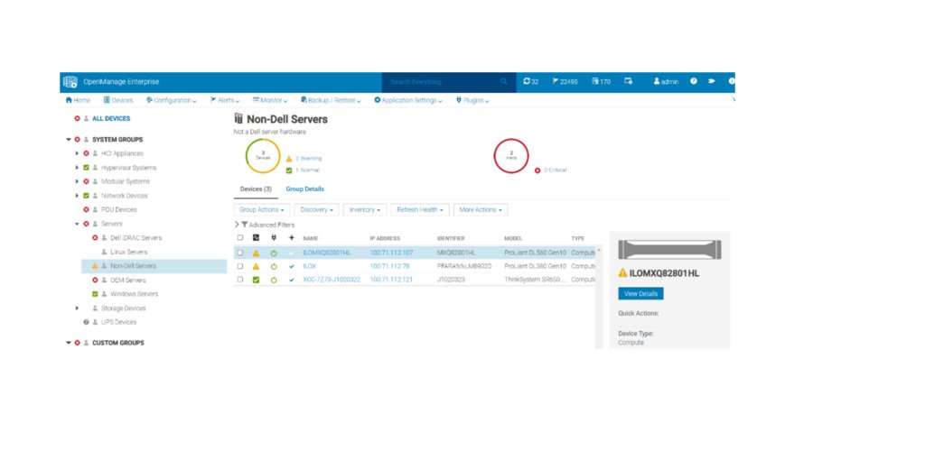 OpenManage Enterprise Non-Dell Servers